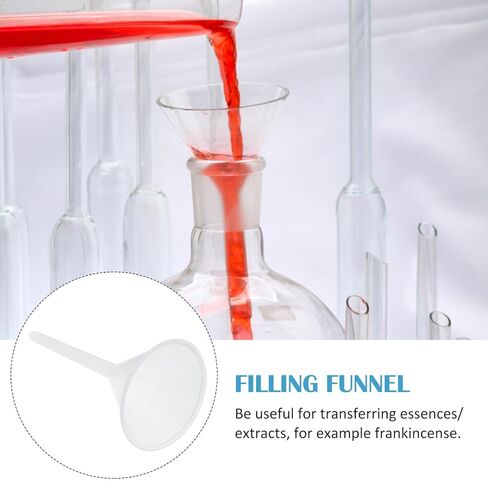 minkissy 10pcs 75mm Plastic Laboratory Filling Funnels Triangle Filter Funnels Pp Material Scientific Lab Use in Saudi Arabia