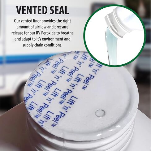 بيروكسيد الهيدروجين من Nature's Freedom RV، ينظف ويزيل الروائح الكريهة من خزانات RV الطازجة والرمادية والأسود، آمن لخطوط المياه والسباكة، ونقاء من الدرجة الغذائية، وقوة مركزة، 1 جالون in Kuwait