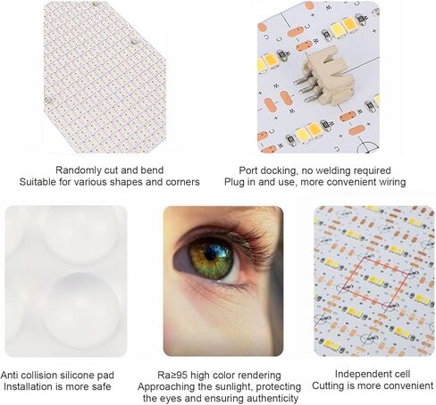 48W Flexible LED Light Panel Dimmable Cuttable Sheet with Connectors 245x480 mm Warm Cool White Beads in Saudi Arabia