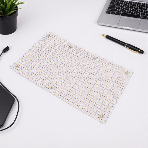 Eujgoov Flexible Cuttable LED Light Sheet 48W 245x480 mm Panel with Connectors Warm Cool White Backlighting in Saudi Arabia