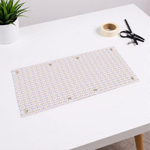 Eujgoov Flexible Cuttable LED Light Sheet 48W 245x480 mm Panel with Connectors Warm Cool White Backlighting in Saudi Arabia