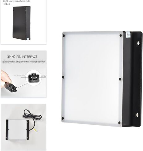 The FL Bottom Light-Emitting Surface Light is Suitable for Detecting Product Contours,Machine Vision LED Luminous Surface: 100mm x 100mm(White, DBS-FL100100) in Saudi Arabia