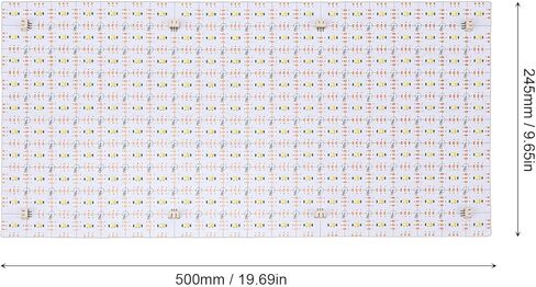 لوحة إضاءة LED مرنة 20 حزمة 40 وات 400 مصباح LED أبيض دافئ أبيض بارد قابل للتعديل رفيع قابل للقص 245 × 500 مم in Saudi Arabia