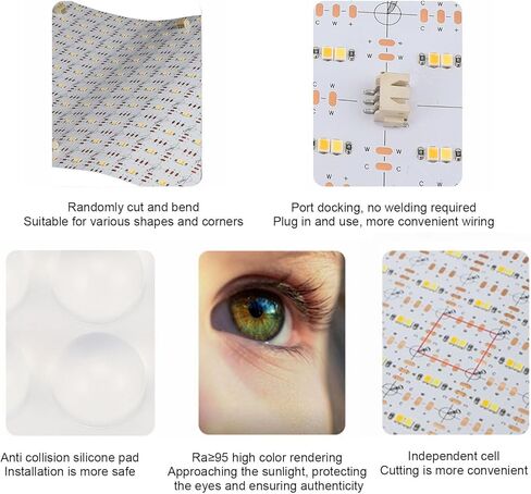 لوحة إضاءة LED مرنة 20 حزمة 40 وات 400 مصباح LED أبيض دافئ أبيض بارد قابل للتعديل رفيع قابل للقص 245 × 500 مم in Saudi Arabia