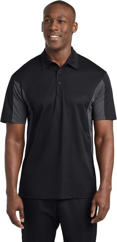 SPORT-TEK Unisex Tall Side Blocked Micropique Sport-Wick Polo | Short Sleeve Collared Shirt for Tall Men & Women, Casual Fit in Kuwait