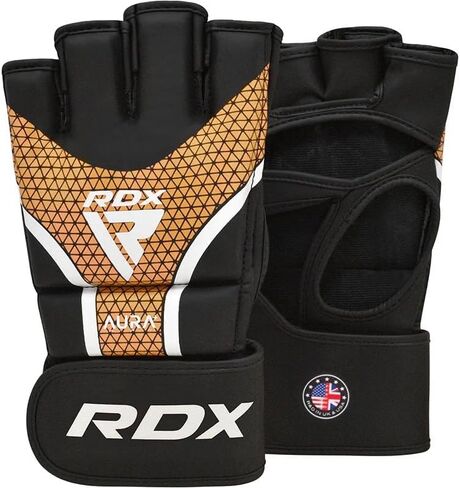 RDX MMA Gloves Grappling Sparring, Mixed Martial Arts Mitts Men Women Boxing Gloves, Maya Hide Leather Kara Cage Fighting Workout, Combat Sports Training, Muay Thai in Saudi Arabia