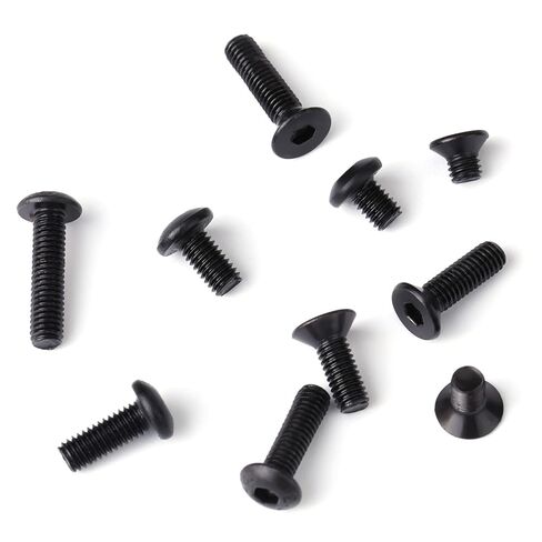 720pcs M3*4/6/8/10/12 Black Alloy Steel Flat Head Hex Socket Screws with Plastic Box in Saudi Arabia