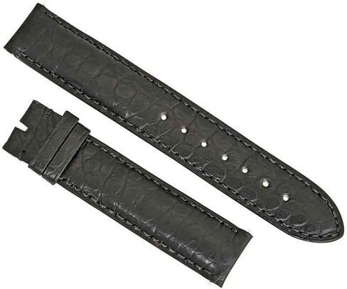 Hadley Roma 18 MM Matte Black Alligator Leather Strap in Saudi Arabia