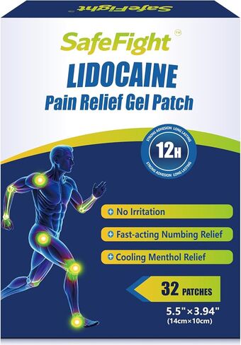 4% Lidocaine Pain Relief Patches 32 Count – Maximum OTC Strength, Fast-Acting Targeted Relief, for Back, Neck, Shoulder, Joint & Muscle Pain in Kuwait