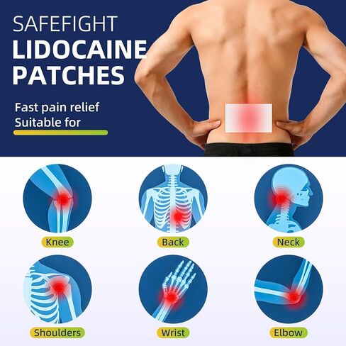 4% Lidocaine Pain Relief Patches 32 Count – Maximum OTC Strength, Fast-Acting Targeted Relief, for Back, Neck, Shoulder, Joint & Muscle Pain in Kuwait