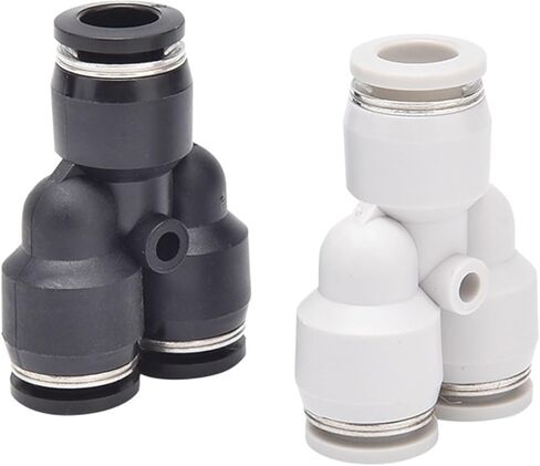 Black And White Quick Connector Y-shaped Three-way PY8 Air Pump PY4/6/10/12 1Pcs(BlackPY8) in Saudi Arabia