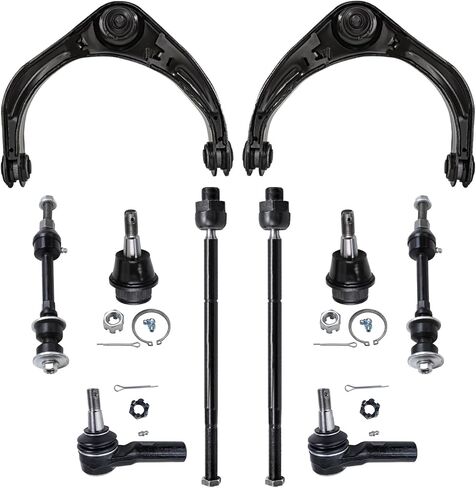 Detroit Axle - 2WD Front End 10pc Suspension Kit for Dodge Ram 1500 2006 2007 2008, 2 Upper Control Arms 2 Lower Ball Joints Inner & Outer 4 Tie Rods 2 Sway Bars Replacement 5 Lugs in Saudi Arabia