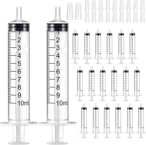 20 Pack 3ml Syringe with Cap for Liquid, 3cc Plastic Small Syringes Without Needle for Scientific Labs, Measurement, Dispensing, Pet Feeding in Saudi Arabia