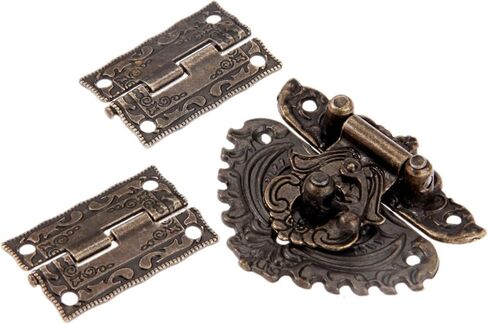 Latch Lock Antique Bronze Furniture Hardware Box Latch Hasp Toggle Buckle Decorative Cabinet Hinges for Jewelry Wooden Box in Saudi Arabia