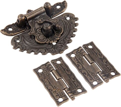 Latch Lock Antique Bronze Furniture Hardware Box Latch Hasp Toggle Buckle Decorative Cabinet Hinges for Jewelry Wooden Box in Saudi Arabia