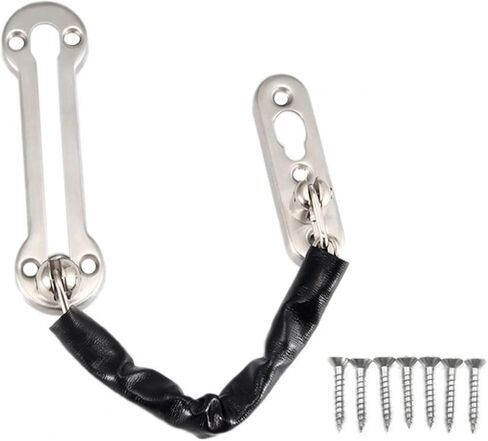 Chain Lock 2pcs Anti-Theft Chain, Thick Stainless Steel Polished Bolt, Safety Slide Lock, Door Hardware, in Saudi Arabia