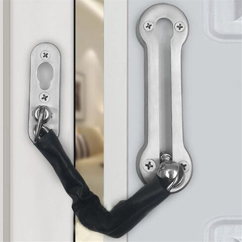 Chain Lock 2pcs Anti-Theft Chain, Thick Stainless Steel Polished Bolt, Safety Slide Lock, Door Hardware, in Saudi Arabia