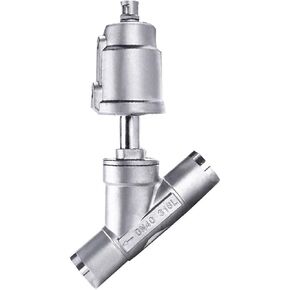 DN40 صمام مقعد زاوية لحام هوائي من الفولاذ المقاوم للصدأ مع مشغل من الفولاذ المقاوم للصدأ (مفتوح عادةً، عمل فردي) in Kuwait