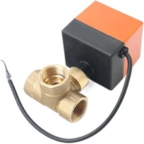 1/2 "3/4" 1 "صمام كروي ثلاثي الاتجاه T-نوع الكرة صمام صمام كروي نحاسي ثلاثة أسلاك التحكم في اتجاهين (1,12VDC) in Kuwait