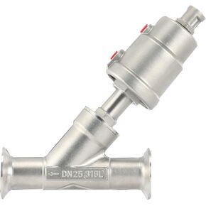 صمام مقعد زاوية هوائي سريع التثبيت DN15 16bar 304 من الفولاذ المقاوم للصدأ صمام مقعد زاوية PTFE (مفتوح عادة، مزدوج الفعل) in Kuwait