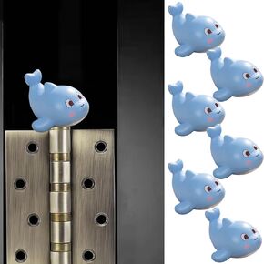 Cute Mini Creative Marine Animals, Dolphins Hinge Heads Decorative Topper Set 6PCS, Home Decoration,Magnetic Hinge Head Toppers Door Hinge in Kuwait