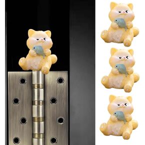 Cute Mini Creative Sitting Kitten Hinge Heads Decorative Topper Set 3PCS, Home Decoration,Magnetic Hinge Head Toppers Door Hinge in Kuwait