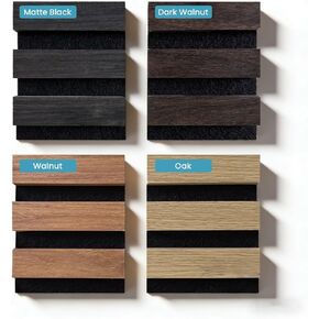 Acoustic Wood Slat Wall Panels - Sound Proof Panels Noise Reduction for Home Office Studio, 3D Fluted Sound Dampening Absorbing Panels, Samples Pack in Saudi Arabia