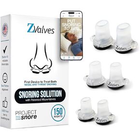 Anti Snoring Devices | First Snoring Solution to Treat Both Nasal & Throat Snoring | ZValves | Best Snore Stopper Nasal Dilators with Patented Micro-Valves for Quiet Sleep | 150 Nights | Made in USA in Saudi Arabia