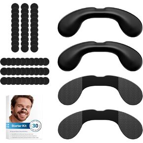 Nasal Strips for Sleeping | Extra Strength Snoring Solution Nose Strips | Improve Breathing and Sleep Quality | All-Night Comfort (30 Count, Black) in Saudi Arabia