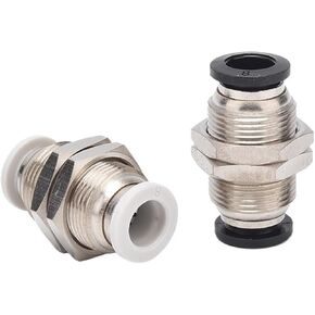 أبيض وأسود PM قسم موصل مستقيم خرطوم هواء هوائي 6/8/10/12 المقابس من خلال لوحة 1 قطعة (PM8White) in Kuwait