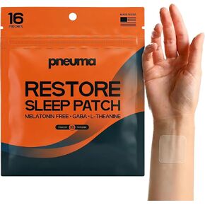 PNEUMA استعادة بقع النوم للبالغين - رقعة نوم قوية للغاية | الميلاتونين يساعد على النوم مجانًا | دعم النوم العميق القائم على النباتات | لصقات فيتامين طبيعية عبر الجلد - 16 قطعة in Kuwait