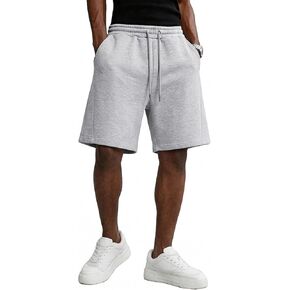 Men's Baggy Sweat Shorts Casual Drawstring Elastic Waist Loose Fit Summer Athletic Workout Gym Shorts with Pockets in Saudi Arabia