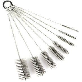 فرش أنبوبية طويلة جدًا من الفولاذ المقاوم للصدأ مقاس 16 1/2 بوصة، مجموعة تنظيف الأنابيب السلكية بشعيرات من الفولاذ المقاوم للصدأ، مجموعة فرشاة الزجاجات الأنبوبية، 8 أحجام لقطع غيار السيارات والزجاجات والأنابيب وما إلى ذلك in Kuwait