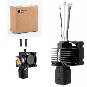 Bambuu Lab X1 Hotend Complete Kit – Full Assembly Hardened Steel Nozzle with Ceramic Heater, 0.4mm Nozzle, Cooling Fan & Heating Block | Bambu X1 Carbon Hotend Replacement for 3D Printing in Saudi Arabia