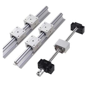 SFU1204 الكرة اللولبية 300-550 مم + 1204 صامولة + مبيت + دعم نهاية BKBF10 + اقتران + 2 أدلة خطية R12 + 4 أدلة R12UU (SBR-500 SFU-550) in Kuwait