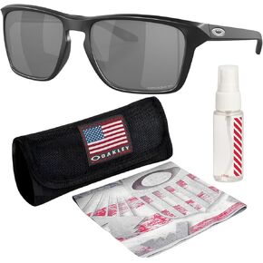 Oakley OO9448 SYLAS MATTE BLACK Frame – PRIZM BLACK POLAR Lens, Polarized Rectangle Shape Sunglasses with Official Eyewear Kit Bundle in Saudi Arabia