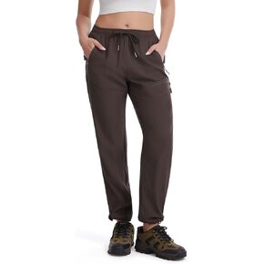 Womens Lightweight Hiking Cargo Pants with 4 Zipper Pockets Quick Dry Joggers for Workout Casual Outdoor Camping in Kuwait