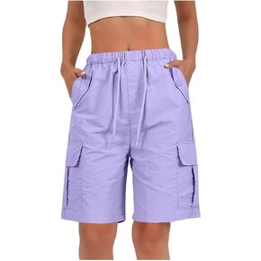 Cargo Shorts Women, Women's Cargo Shorts, Womens Bermuda Shorts with Pockets Bermudas in Saudi Arabia