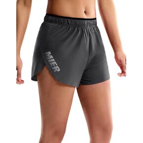 MIER Limitless - Women's 2.5" Running Shorts, Dry Fit Marathon Racing Split Shorts with Zipper Pocket, Brief-Lined in Saudi Arabia