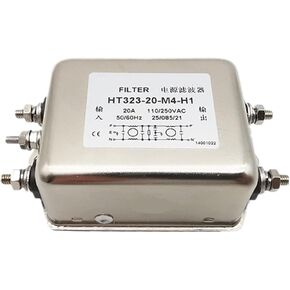 HT323-20-M4-H1 مرشح الطاقة المضاد للتدخل مرحلة واحدة 220 فولت 20A مرشح مزدوج in Saudi Arabia