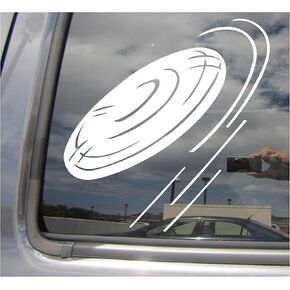 Frisbee Flying Disc - Ultimate KanJam Guts Goaltimate Freestyle Golf Dog Double - Cars Trucks Moped Auto Laptop Vinyl Decal Window Wall Sticker 04054 in Kuwait