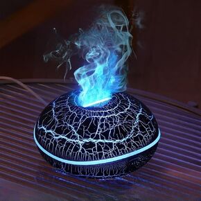 3-in-1 Aromatherapy Diffuser & Humidifier, 250ML Ultrasonic Aroma Essential Oil Diffuser with 7-Color Flame Night Light, Auto Shut-Off, 6-8H Runtime for Bedroom Yoga Office Home in Saudi Arabia