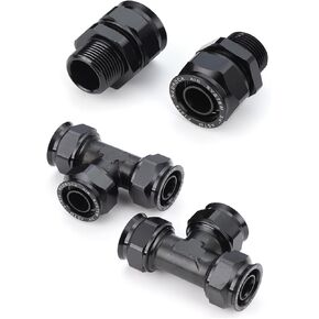 3/4 inch Tubing Fitting Set,3/4" Straight Fitting with 1/2" Male NPT and 3/4" Equal Elbow Fitting Set for 3/4" (25mm OD) Tubing System,4Pack in Kuwait