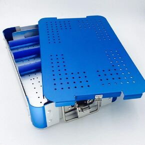 Aluminium Alloy Sterilization Tray case Double Level Surgical Instrument case in Kuwait
