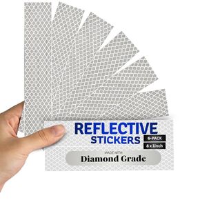 Made from 983 Diamond Grade Reflective Tape Stickers Strips Safety US DOT-C2/FMVSS108 Conspicuity Strong Adhesive High Visibility Trailer Trucks (Red 2inch x 8 inch, 6 piece) in Saudi Arabia