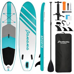 Panana Inflatable Stand Up Paddle Board 10'/10'8''x30''/32''x6'' iSUP Non-Slip Deck Paddleboard for Adults Beginners Youth, with Paddle Pump Fins Leash Backpack in Saudi Arabia