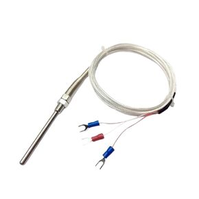 WZPT-03 PT100 M8 Threaded Type Probe Temperature Sensor Thermocouple with 1-5m 3 Wire Cable 1Pcs(PT100 Type M8 6m,200mm) in Kuwait