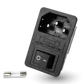 10A 250V Main Power Switch Compatible with Stove, Fit for ComfortBilt HP21 HP22 HP22I HP41 HP42 HP50 HP50GC AC-01, 3Pin Inlet Male Power Socket Fuse Holder, Black in Kuwait