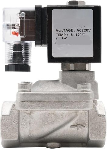 صمام الملف اللولبي الغشائي من سلسلة SLP، صمام مياه من الفولاذ المقاوم للصدأ عالي الضغط G1/2 بوصة إلى G2 مغلق عادةً (1، تيار متردد 110 فولت_NBR) in Kuwait