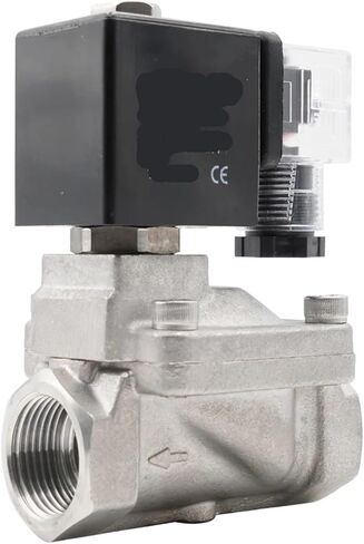 صمام الملف اللولبي الغشائي من سلسلة SLP، صمام مياه من الفولاذ المقاوم للصدأ عالي الضغط G1/2 بوصة إلى G2 مغلق عادةً (1، تيار متردد 110 فولت_NBR) in Kuwait